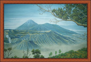 Lukisan Gunung Bromo Sekilas Gambar